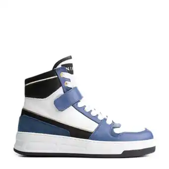 Wehkamp Nikkie mayda  leren sneakers blauw aanbieding