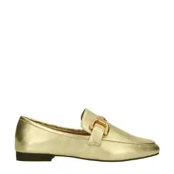 Wehkamp Bibi lou   leren loafers met gesp goud aanbieding