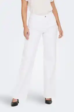 Wehkamp Only high waist wide leg jeans onljuicy wit aanbieding