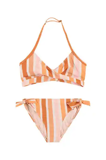 Wehkamp Beachlife triangel bikini roze/beige/oranje aanbieding