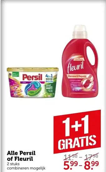 Coop Alle persil of fleuril aanbieding