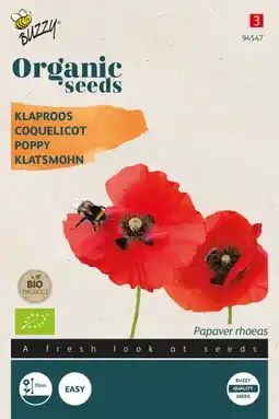 Welkoop Organic papaver papaver rhoeas - bloemzaden - 0,25 gram aanbieding
