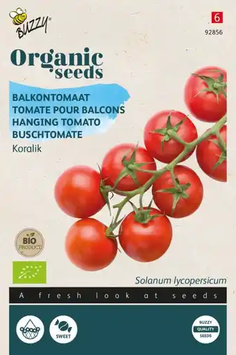 Welkoop Organic balkontomaat koralik - groentezaden - 0,02 gram aanbieding