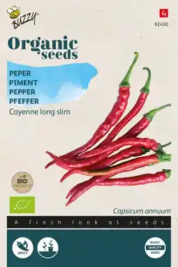 Welkoop Organic peper cayenna - groentezaden - 25 gram aanbieding