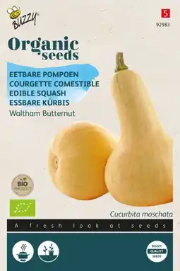 Welkoop Organic eetbare pompoen waltham butternut - groentezaden - 2 gram aanbieding
