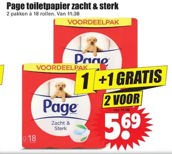 Dirk Page toiletpapier zacht & sterk 2 st aanbieding