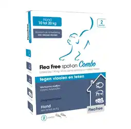 Welkoop Flea free spot-on combo hond 10-20kg pipetten - vlooien- en tekenmiddel aanbieding