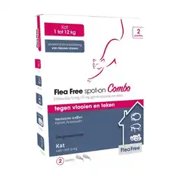 Welkoop Flea free ectoline duo kat 2 pipetten - vlooien- en tekenmiddel - 15x11x3,5cm - 1 stuk aanbieding
