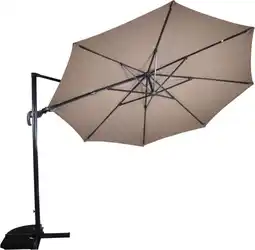Welkoop Lesli living virgoflex - zweefparasol - ø 350cm - taupe aanbieding