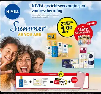 Kruidvat Nivea gezichtsverzorging en zonbescherming aanbieding