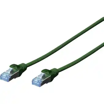 Conrad Digitus dk-1531-030/g rj45 netwerkkabel, patchkabel cat 5e sf/utp 3.00 m groen 1 stuk(s) aanbieding