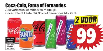 Dirk Coca-Cola, Fanta of Fernandes 2*250-330 ml aanbieding