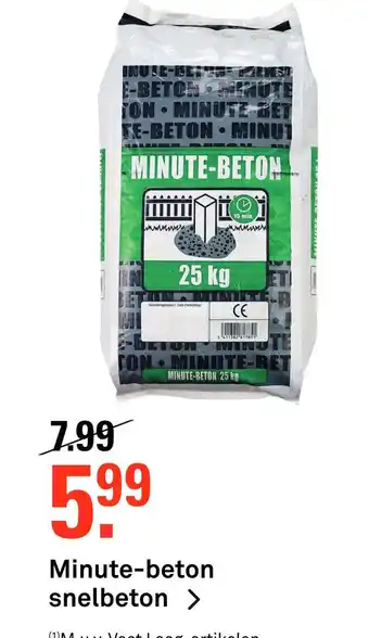 Karwei Minute-beton snelbeton > 25 kg aanbieding