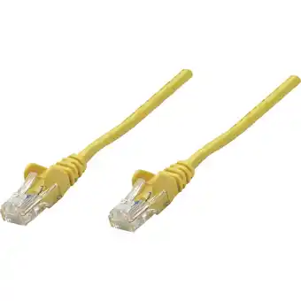 Conrad Intellinet 735261 rj45 netwerkkabel, patchkabel cat 6 s/ftp 0.50 m geel vergulde steekcontacten 1 stuk(s) aanbieding