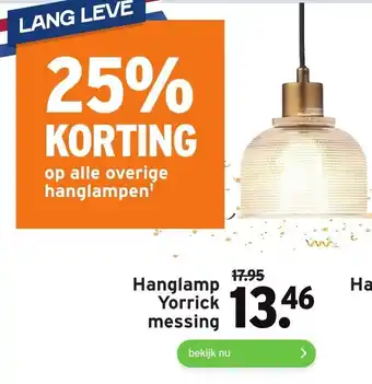 GAMMA Hanglamp yorrick messing aanbieding