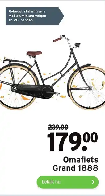 GAMMA Omafiets grand 1888 aanbieding