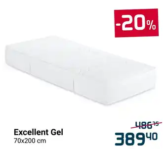 Beddenreus Excellent Gel 70x200 cm aanbieding