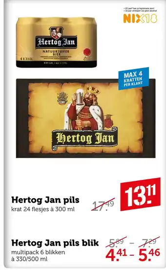 Coop Hertog Jan pils aanbieding