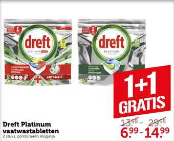 Coop Dreft Platinum vaatwastabletten aanbieding