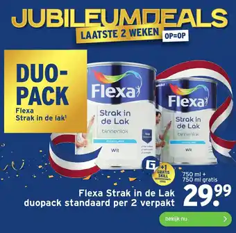 GAMMA Flexa strak in de lak duopack standaard per 2 verpakt aanbieding