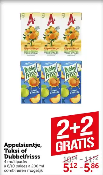 Coop Appelsientje, Taksi of Dubbelfrisss aanbieding