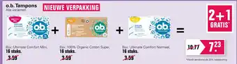 De Online Drogist o.b. Tampons aanbieding