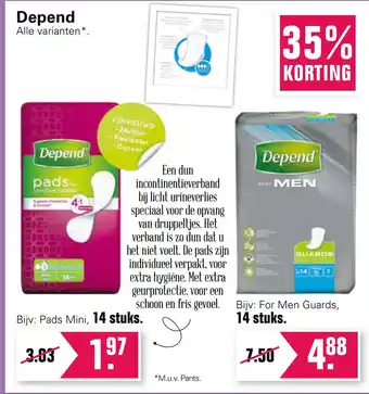 De Online Drogist Depend vanaf aanbieding