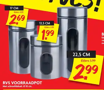 Dekamarkt RVS Voorraadpot aanbieding