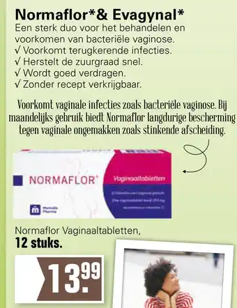 De Online Drogist Normaflor*& Evagynal aanbieding