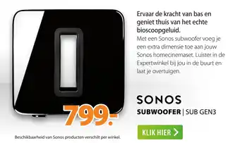 Expert Sonos Subwoofer Sub Gen3 aanbieding