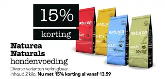 Dierspecialist Naturea Naturals hondenvoeding aanbieding