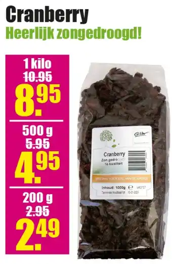 Gezond & Wel Cranberry aanbieding