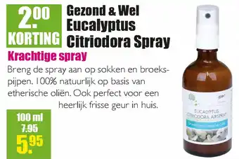 Gezond & Wel Gezond & Wel Eucalyptus Citriodora Spray aanbieding