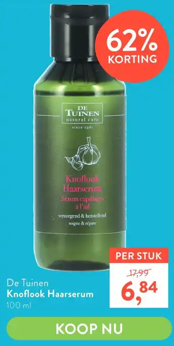 Holland & Barrett De Tuinen Knoflook Haarserum 100 ml aanbieding