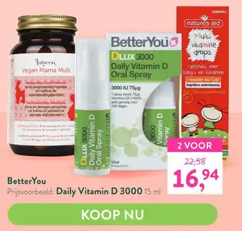 Holland & Barrett BetterYou Daily Vitamin D 3000 15 ml aanbieding