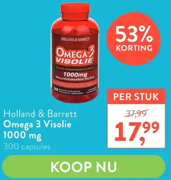 Holland & Barrett Holland & Barrett Omega 3 Visolie 1000 mg aanbieding