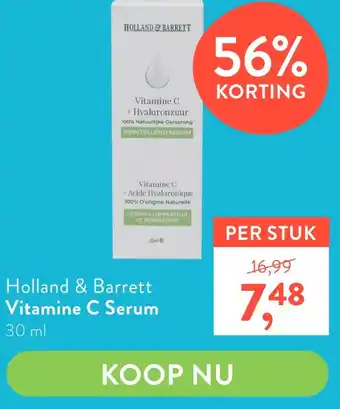 Holland & Barrett Holland & Barrett Vitamine C Serum 30 ml aanbieding