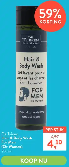 Holland & Barrett De Tuinen Hair & Body Wash For Men (Or Women) aanbieding