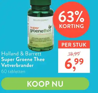 Holland & Barrett Holland & Barrett Super Groene Thee Vetverbrander aanbieding