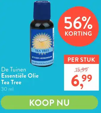 Holland & Barrett De Tuinen Essentiële Olie Tea Tree aanbieding