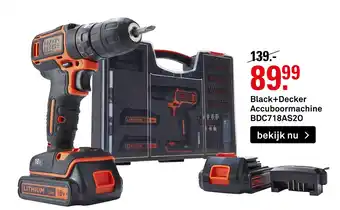 Karwei Black+Decker Accuboormachine BDC718AS20 aanbieding