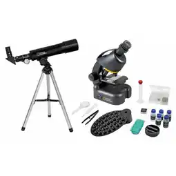 Conrad National geographic teleskop + mikroskop refractor-telescoop azimutaal achromatisch vergroting 18 tot 60 x aanbieding