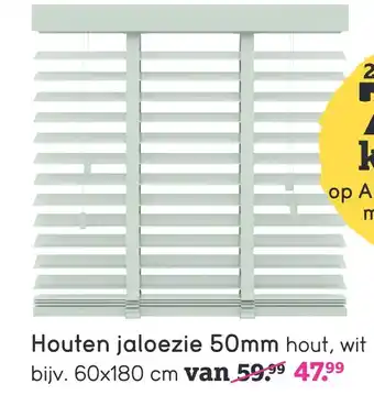 Leen Bakker Houten jaloezie 50mm aanbieding