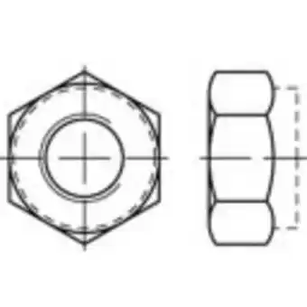 Conrad Toolcraft 985t12 to-6608844 zeskantmoer m12 din 934 titanium 1 stuk(s) aanbieding