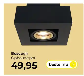 Lampidee Boscagli - Opbouwspot 1 lichts vierkant zwart 14x14cm aanbieding