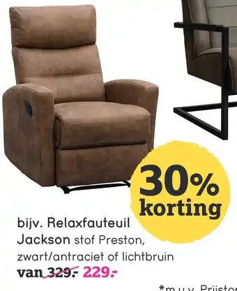 Leen Bakker Relaxfauteuil Jackson aanbieding