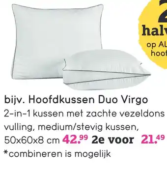 Leen Bakker Hoofdkussen Duo Virgo aanbieding