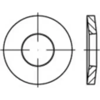 Conrad Veerringen 6 mm 14 mm verenstaal gefosfateerd 250 stuk(s) toolcraft 138283 aanbieding