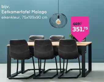 Leen Bakker Eetkamertafel Malaga aanbieding