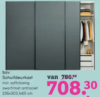 Leen Bakker Schuifdeurkast aanbieding